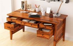 The 15 Best Collection of Weathered Oak Wood Writing Desks