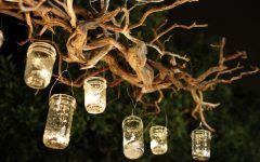 15 Photos Outdoor Hanging Mason Jar Lights
