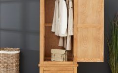 Single Oak Wardrobes with Drawers