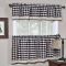 Classic Navy Cotton-blend Buffalo Check Kitchen Curtain Sets