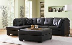 2024 Best of Contemporary Black Leather Sectional Sofa Left Side Chaise