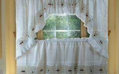 2024 Best of Scroll Leaf 3-piece Curtain Tier and Valance Sets