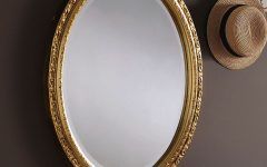 2024 Latest Nickel Framed Oval Wall Mirrors
