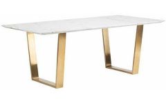 2024 Best of Dining Tables with Brushed Gold Stainless Finish
