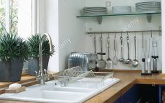 Glass Kitchen Shelves