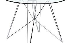  Best 20+ of Eames Style Dining Tables with Chromed Leg and Tempered Glass Top