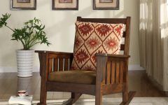 Rosewood Traditional Dark Oak Rocking Accent Chairs