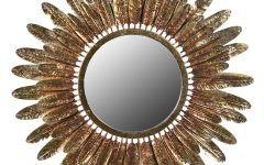 15 Best Collection of Golden Voyage Round Wall Mirrors