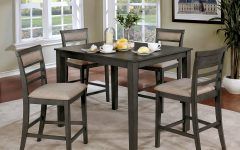 20 Photos Hanska Wooden 5 Piece Counter Height Dining Table Sets (set of 5)