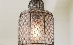 Wire and Glass Pendant Lights
