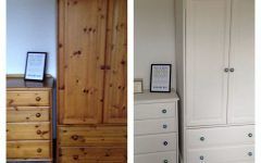 White and Pine Wardrobes