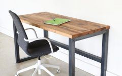 Hwhite Wood and Metal Office Desks