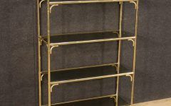Gold Glass Bookcases