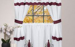 The Best Embroidered Floral 5-piece Kitchen Curtain Sets