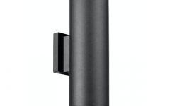 Izaiah Black 2 Bulb Frosted Glass Outdoor Armed Sconces