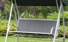 Outdoor Pvc-coated Polyester Porch Swings with Stand