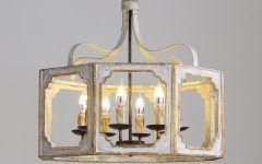 15 Collection of Gray Wash Lantern Chandeliers