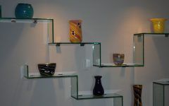 12 Ideas of Glass Shelves Living Room