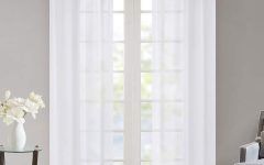 Elowen White Twist Tab Voile Sheer Curtain Panel Pairs