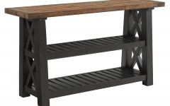 Natural and Caviar Black Console Tables