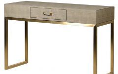 Faux Shagreen Console Tables