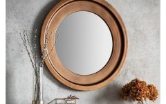 15 Collection of Brown Leather Round Wall Mirrors