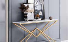  Best 20+ of White Marble and Gold Console Tables