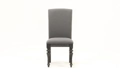 Caira Black Upholstered Arm Chairs