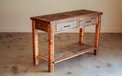 Smoked Barnwood Console Tables