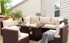 The Best Fire Pit Table Wicker Sectional Sofa Conversation Set