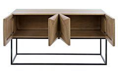 Top 20 of Walnut Wood and Gold Metal Console Tables