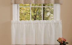 Oakwood Linen Style Decorative Curtain Tier Sets