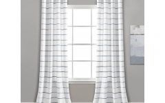 31 Photos Ombre Stripe Yarn Dyed Cotton Window Curtain Panel Pairs