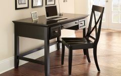 2024 Latest Natural and Black Wood Writing Desks