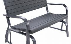 20 Inspirations Steel Patio Swing Glider Benches