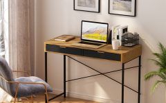 15 Inspirations Natural Wood and White Metal Office Desks