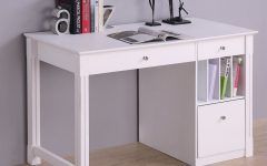 2024 Latest White 1-drawer Wood Laptop Desks