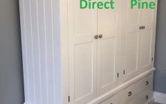 15 Collection of White Pine Wardrobes