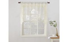 2024 Latest Sheer Lace Elongated Kitchen Curtain Tier Pairs