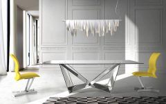 Steel and Glass Rectangle Dining Tables