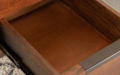 15 Inspirations Brown and Matte Black 3-drawer Desks