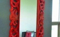  Best 15+ of Red Framed Wall Mirrors