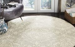 Ivory Blossom Oval Rugs