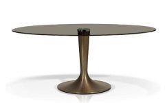 Smoked Oval Glasstop Dining Tables