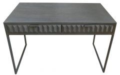 Smoke Gray Wood 1-drawer Desks