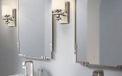 Brushed Nickel Wall Mirror for Bathroom