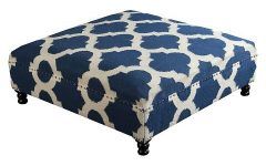 15 The Best Ivory and Blue Ottomans
