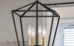 15 Collection of Distressed Black Lantern Chandeliers
