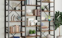 15 Collection of Brown Metal Bookcases