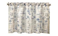 Vintage Sea Shore All Over Printed Window Curtains